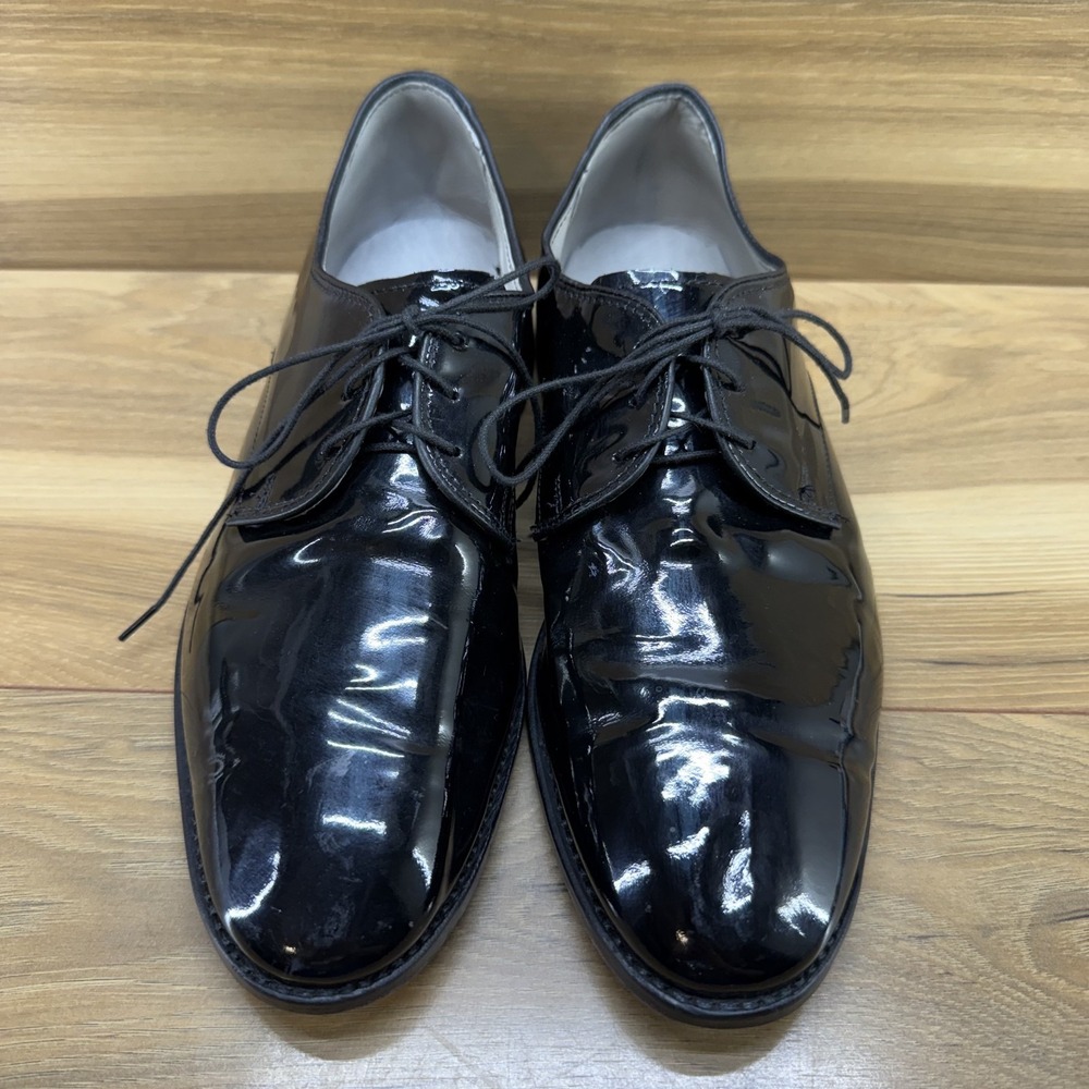 Allen Edmonds Mayfair Dress Shoes Formal Mens 9 D Black Patent Leather Tuxedo